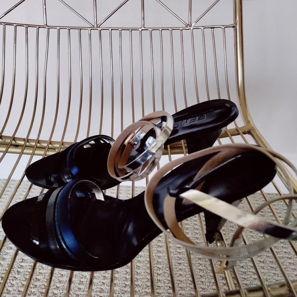 NIB $575 FENDI ankle strap sandals. IT 38.5 US 7.5 - Picture 6 of 7